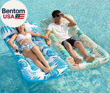 Inflatable Pool Float Lounge - 2 Pack Floaties Rafts for Adults Floating Lounger