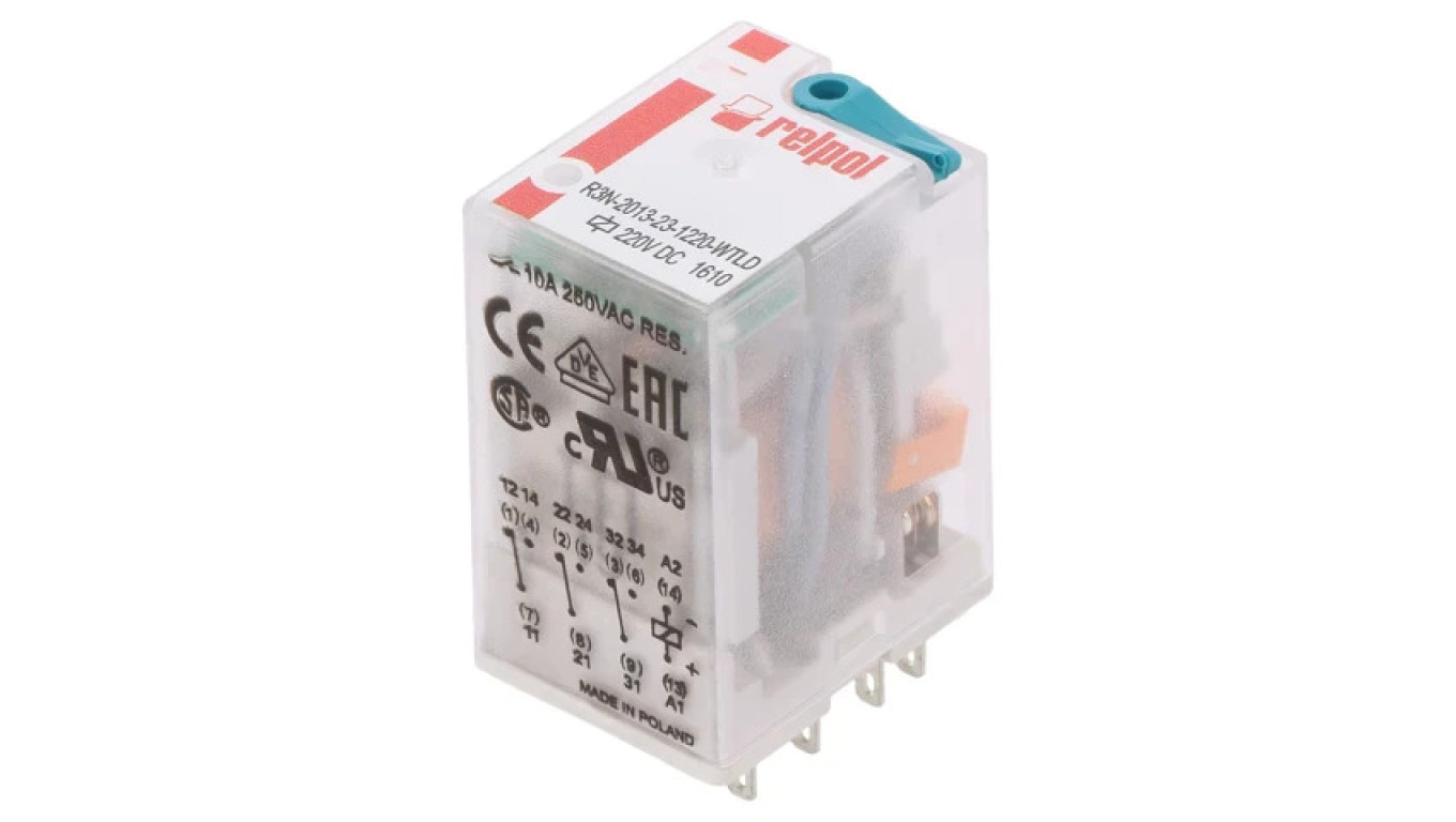 R3N2013231220WTLD Relay: Electromagnetic 3PDT Coils: 220VDC 10A/250VAC /T2UK