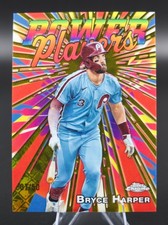2025 Topps Chrome Logofractor Bryce Harper Power Players Gold /50