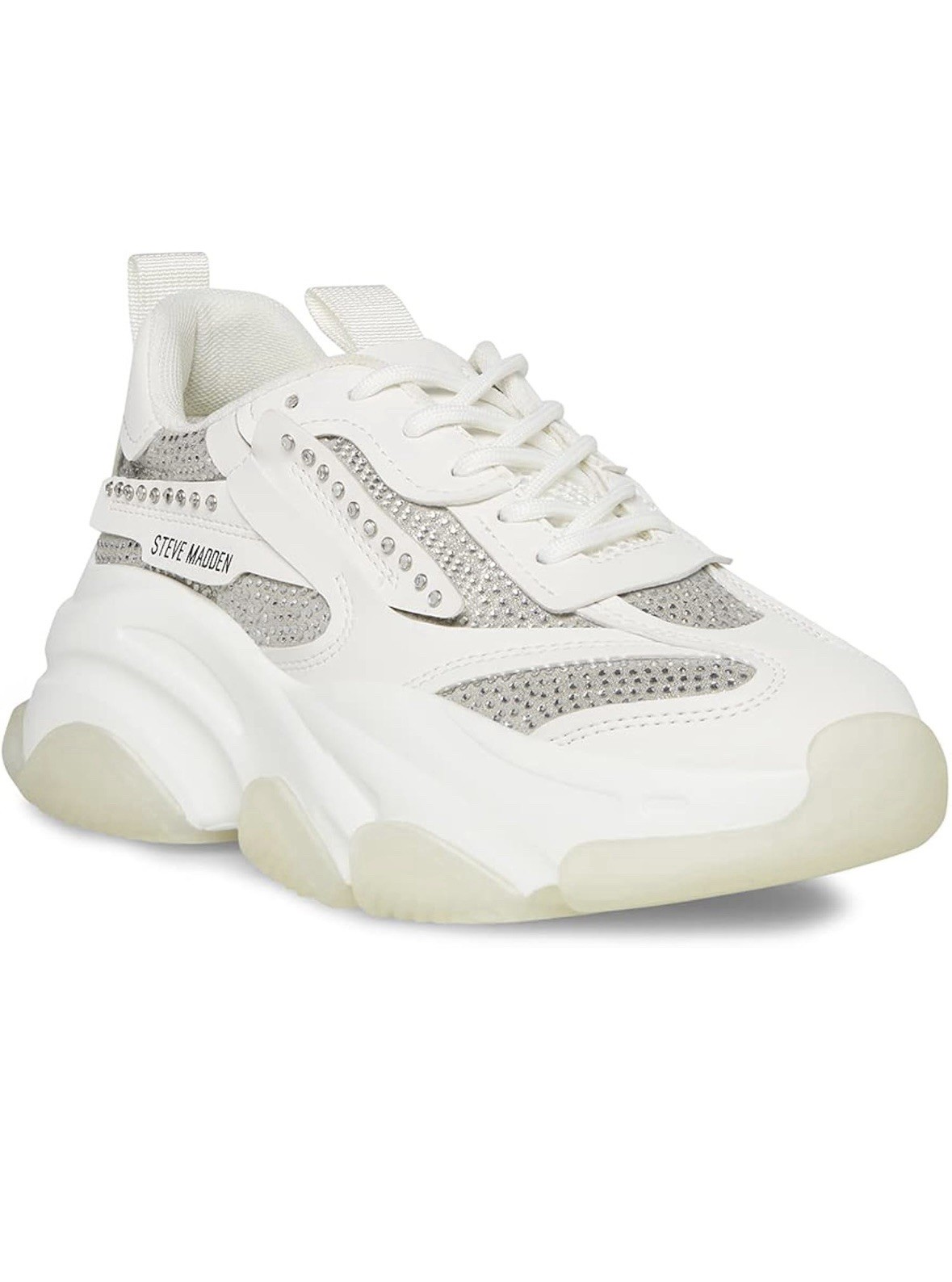 Steve Madden Possession Rhinestone Chunky Dad Sneaker, New Without Box. Sz 8.5