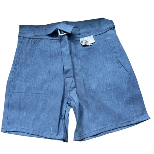 VTG 40s Deadstock Blue Button Fly Shorts Sanforized Sz 10 American Pickers Find