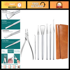 Ingrown Toenail Removal Kit - 7 Pcs Stainless Steel Pedicure Tools for Feet Care