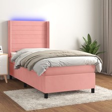 Boxspringbett mit Matratze LED Samt Polsterbett Bett mehrere Auswahl