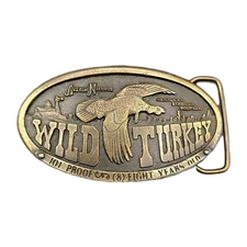 Bergamot Brass Works Belt Buckle Austin Nichols Kentucky Straight Bourbon 1974