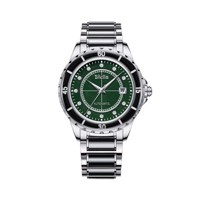 Diella Automatic Watches for Men with Jade & Stainless Steel, Rhinestones Men...