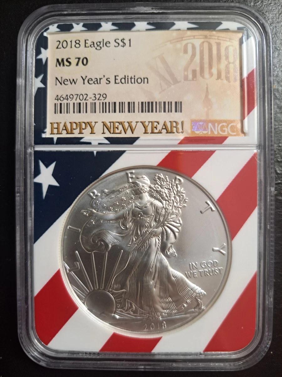 コレクション 2018 Eagle Silver Coin NGC MS 70 2018 Silver Eagle NGC MS70 - Black Label (Limited Edition 1 of 30