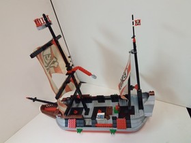 LEGO 7075 Captain Redbeard's Pirate Ship With Sails Incomplete 