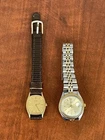 Seiko Timex Watch Lot Quartz Gold Tone Parts Repair Not Working Vintage