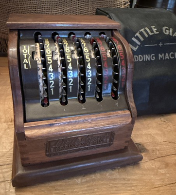 #ad Little Giant Adding Machine Kel San Mfg Dayton Ohio w Dust Cover $119.00