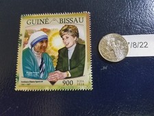 Mother Teresa Lady Princess Diana Spencer 2016 Guine-Bissau Perforated Stamp