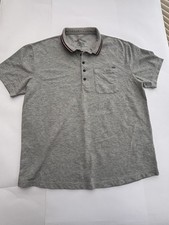 Firetrap Mens Grey Polo Shirt Size L Short Sleeve Casual