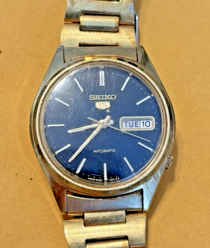 VINTAGE MEN'S SEIKO 5 AUTOMATIC WATCH 6309-7150 (RUNNING) GOLDTONED