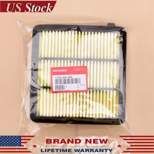 Genuine OEM Honda Engine Air Filter 17220-64A-A00 For Accord, Civic, and CR-V-US - Picture 1 of 6