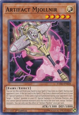 Yugioh! LP Artifact Mjollnir - EXFO-EN028 - Common - 1st Edition Lightly Played,