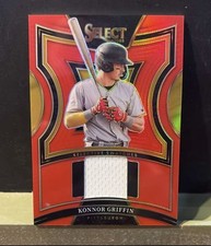 2025 Panini Select Swatches Konnor Griffin #SS-KG Red Patch 6/99 Debut Jersey #