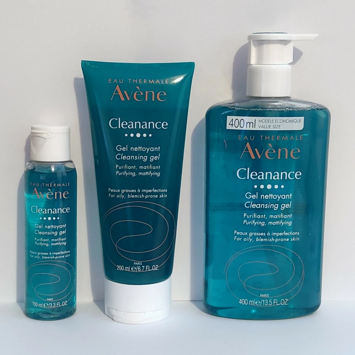 AVENE CLEANANCE Cleansing Gel 400ml-200ml-100 ml - Oily Acne Blemish-Prone  Skin