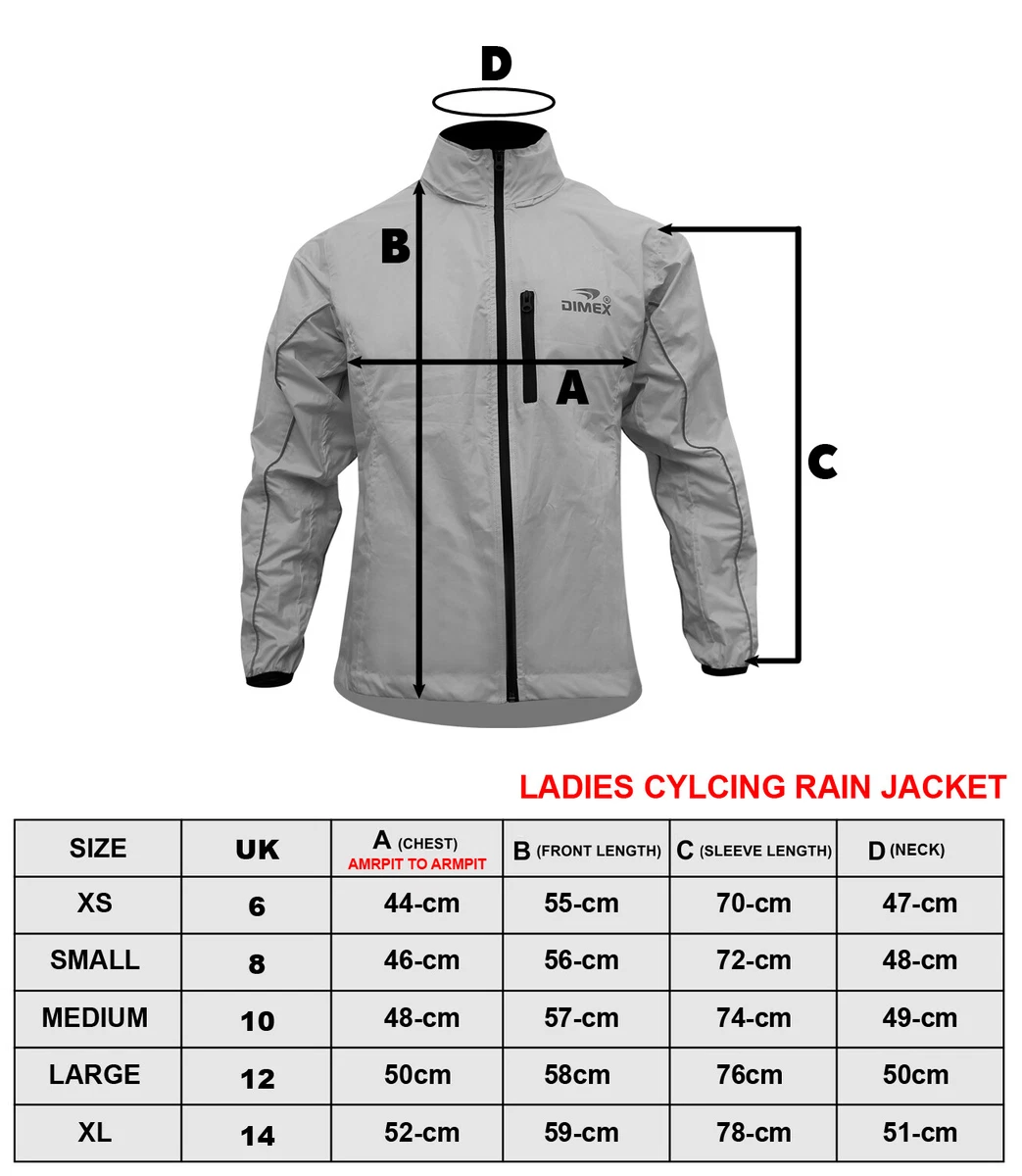 Ladies Cycling Rain Jacket Woman Hi-Visibility Waterproof Running Top Coat 