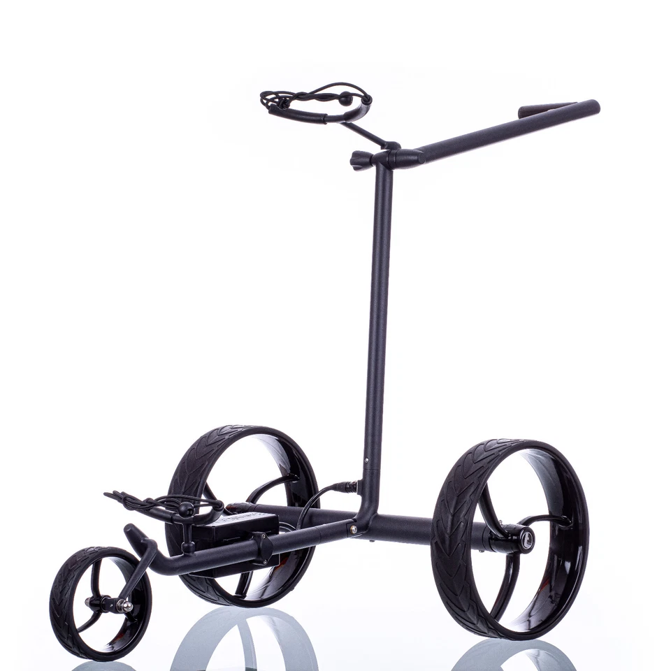 Elektro Golf Trolley walker S schwarz Edelstahl, Bergabfahrbr., Rückwärtsgang