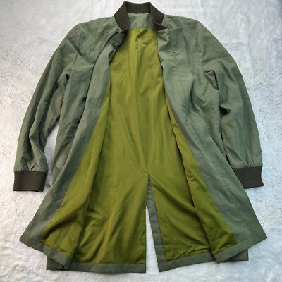 Soot & Ty London Unisex Size M Green Longline Bomber Jacket