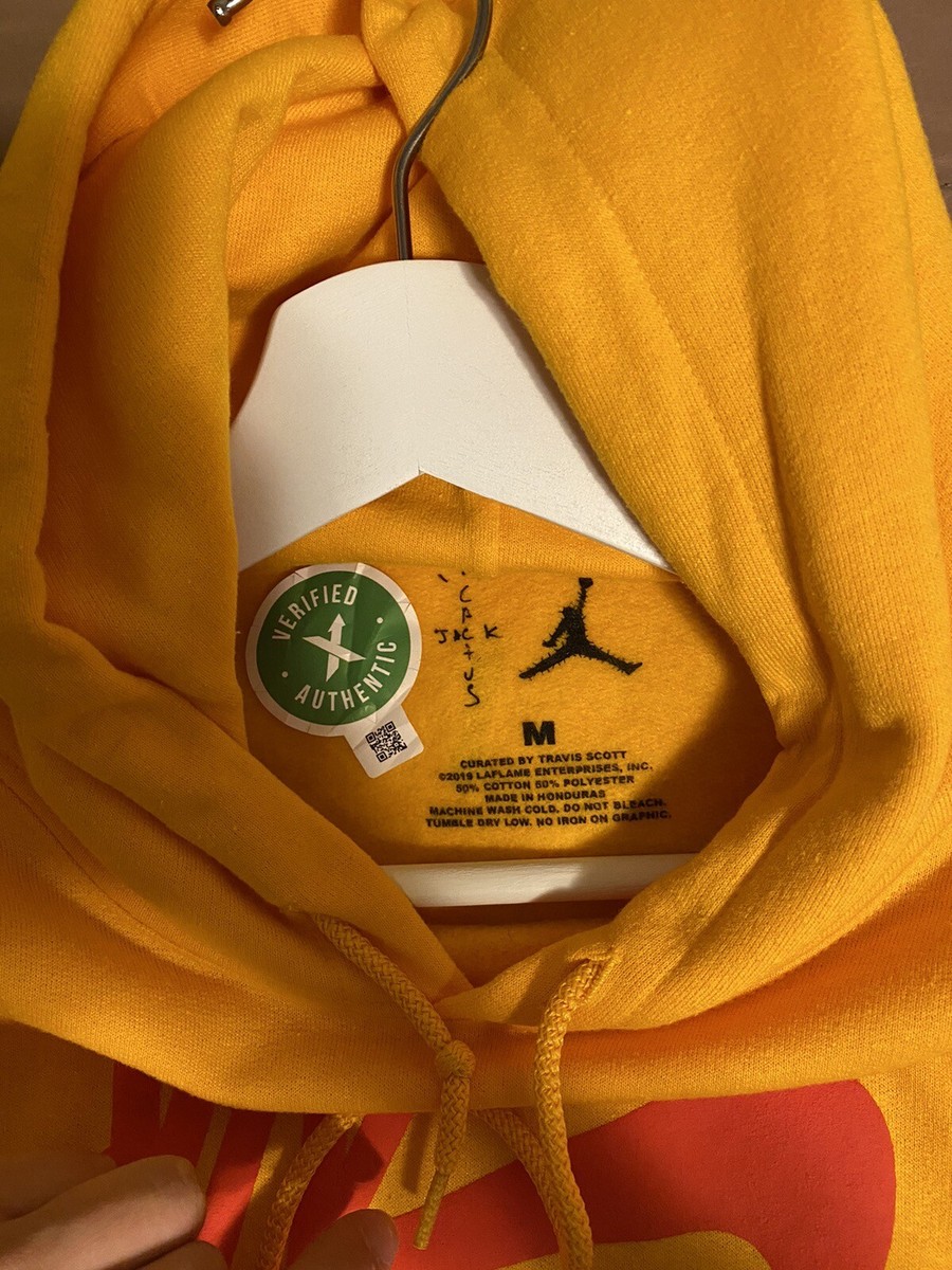 Travis Scott × NIKE Jordan★Highest ロゴ パーカー Gold Travis Scott Cactus Jack x Jordan Nike Air Highest Hoodie