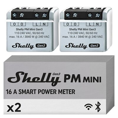 Shelly PM Mini Gen3 | WiFi Smart Power Meter 1 Channel 16 A | Home Automation...