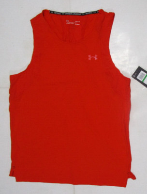 Under Armour Men's Fitted Running Top, New Orange Sport Life Style Sz M $50