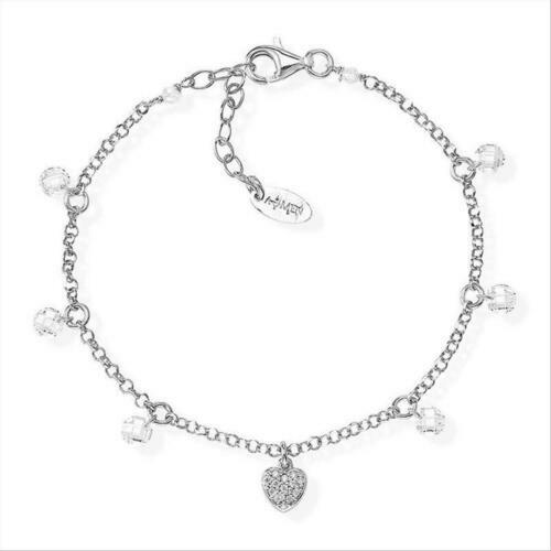 Bracciale da Donna di Amen della Collezione Tennis. Gioiello Realizzato in Argento 925 rosè con zirconi. Lunghezza: 16+3cm. Misura Anello