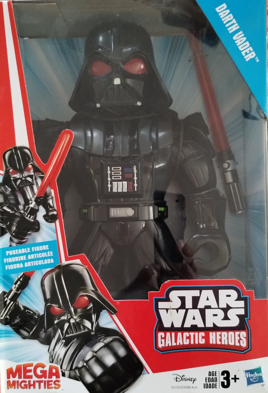 Star Wars Galactic Heroes Mega Mighties 10in Darth Vader Action Figure by Hasbro