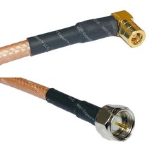 RG400 SMB FEMALE ANGLE to F MALE RF Cable FAST-SHIP LOT