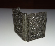 VTG 1930's Nurse's Caduceus Medical Symbol locket - unmarked silver? Perfect