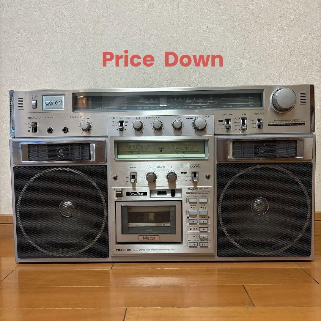希少TOSHIBA 東芝 BOMBEAT RT-S90 ラジカセ 動作品 昭和レトロ