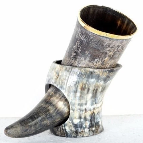 Ale Horn Handcrafted Natural Viking Drinking Horn with Stand Christmas gift - Picture 4 of 4