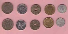 BU21 Kursmünzen SPANIEN 1949 - 1966 Fünf verschiedene