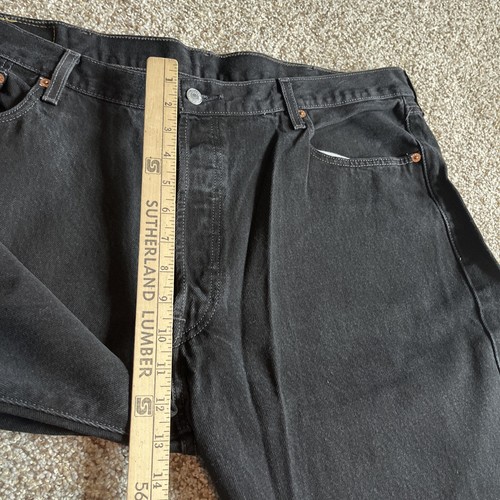 Levi's 501XX Men's Jeans Tag Size 42x32 Actual 40 X 31.5 Black Denim Button Fly - Picture 4 of 15