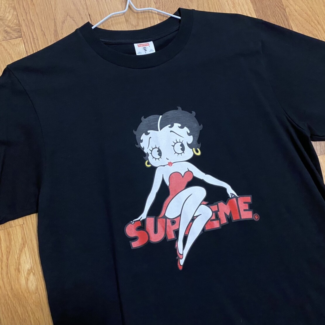 Supreme Betty Boop Black T-shirt size S Streetwear Skateboarding