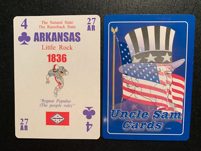 Swap Playing Card  UNCLE SAM   ARKANSAS   1991