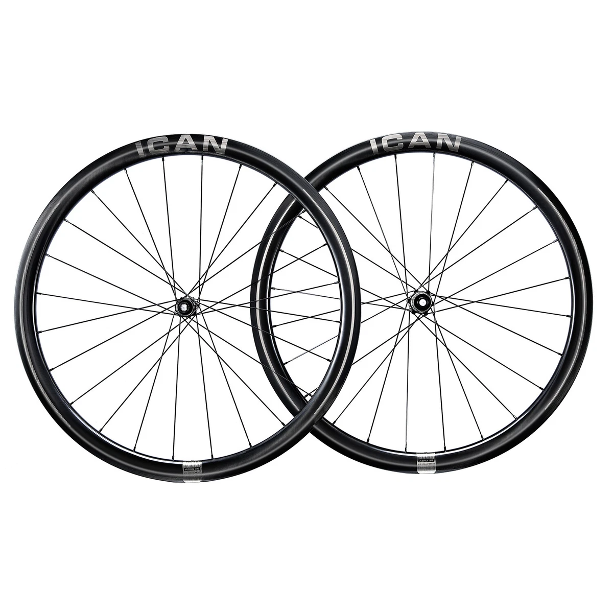 ICAN AERO 38 Disc 1325g Carbon Road Bike Wheels 21mm Inner Wide