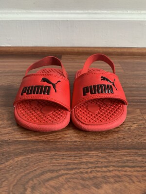 Puma Slides Kids Size 6 Red | eBay