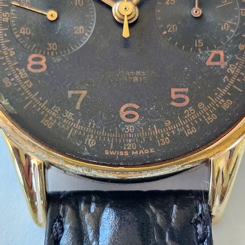 LYLO-CHRONOGRAPHE SUISSE-ANNI 50-VENUS 188-OVERSIZE (37 MM)-ANSE SAGOMATE-RARO - Imagen 24 de 24