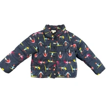 Margherita by Missoni Navy Puffer Jacket Dancer Print EUC Size 5T
