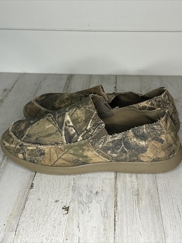 CROCS Mens Santa Cruz RealTree Edge Slip on Loafer Size 7M Camo Canvas Boat Shoe - Picture 5 of 7