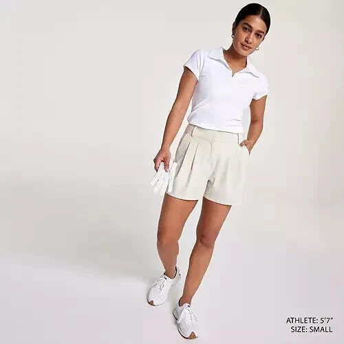 Calia Traditional Golf Shorts Womens 4 Light Sand 4" Inseam - Picture 4 of 8