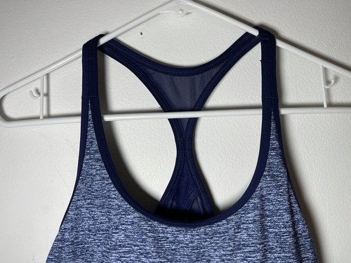 TYR Blue Women’s Medium Athletic Tank Attached Bra Workout Sleeveless Top - Picture 3 of 8