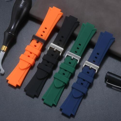 Cinturino orologio in gomma 24x11mm 24x12mm per ricambio silicone Oris Aquis - Foto 2 di 32