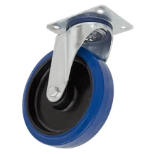 Sealey SCW3100SPEM Heavy-Duty Blue Elastic Rubber Swivel Castor Wheel 100mm