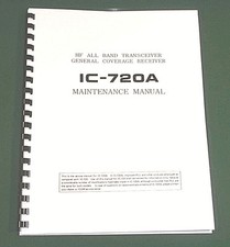 Icom IC-720A Manuale di Servizio: Schemi 11" X 24", Coperture Protettive in Plastica!