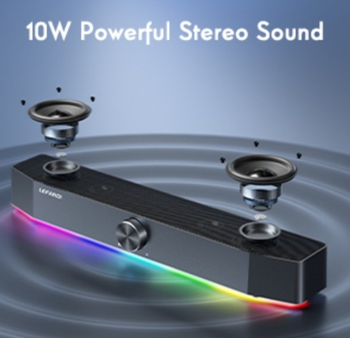 Bluetooth Speaker Led Soundbar PC Gaming Universal Wired USB Lighting TV Music - 第 9/19 張圖片