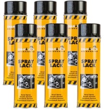 Felgenlack Schwarz 6x500ml glänzend Spraylack 1K Autolack Spray Glanz Chamäleon 