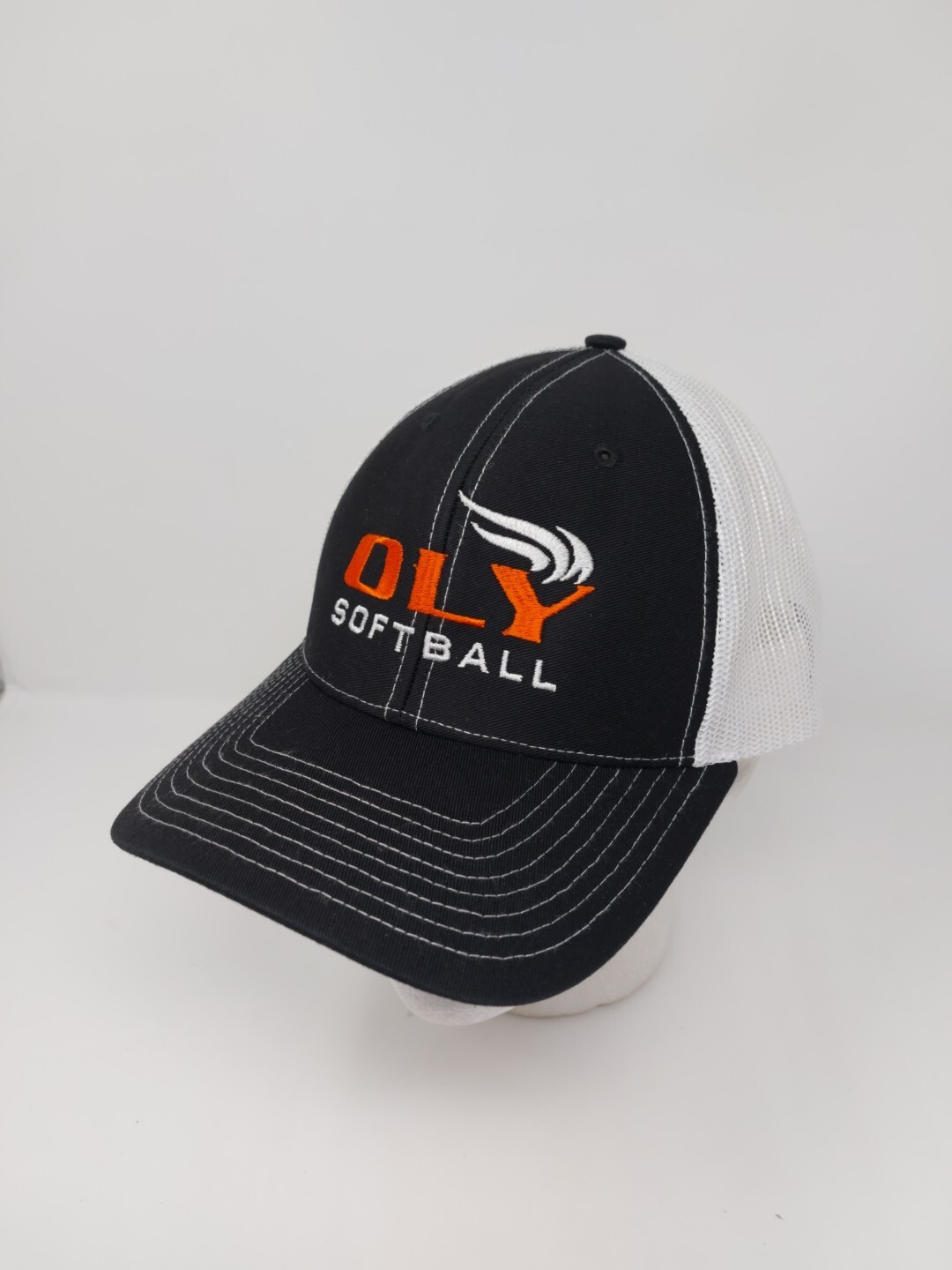 OLY Softball Snapback Hat Mesh Back Cap - image 2