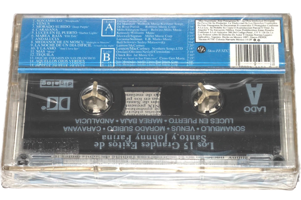 Santo Y Johnny Farina - Los 15 Grandes Exitos (Cassette Tape 1997) NEW SEALED - Image 2 of 4